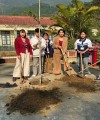 Hưởng ứng tết trồng cây – thầy và trò trường PTDTNT THPT Na Sang tích cực trồng cây xanh